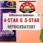 difference between 4 star and 5 star refrigerator